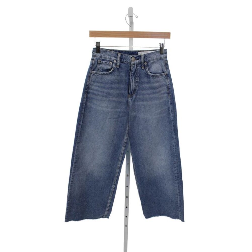 Rag & Bone Women Cropped High Rise Blue Jeans Size 24